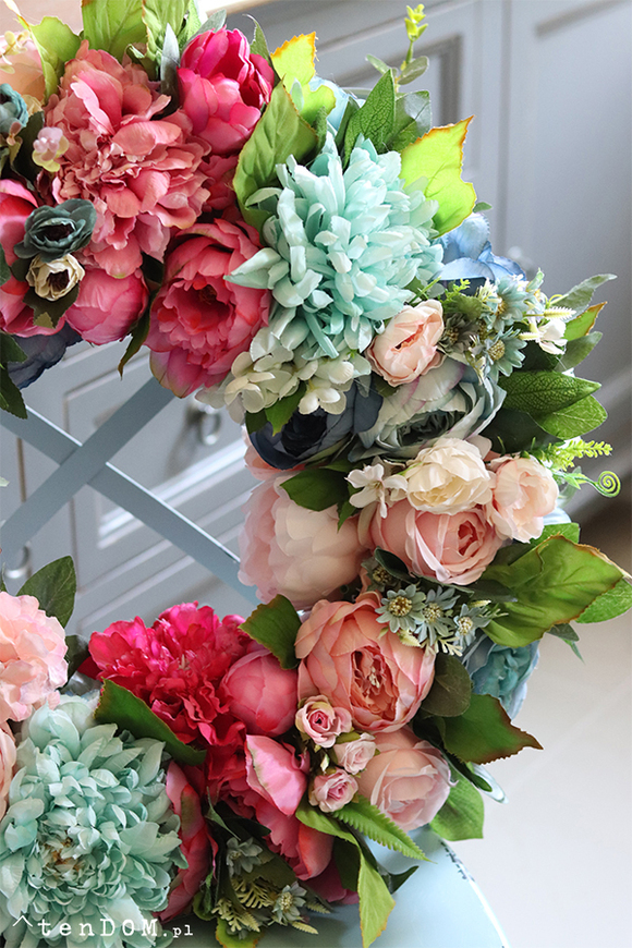 bardzo bogaty wianek na drzwi, Caryca Katarzyna New, śr.56cm