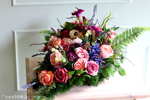 Basilo, wiązanka nagrobna, dł.75cm