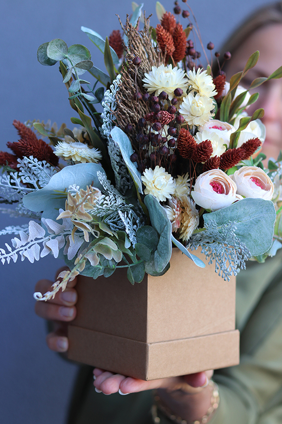 jesienny flowerbox z suszem, Felita, wys.33cm