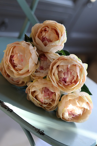 Bella Italia, bukiet herbacianych peoni, 7szt. dł.42cm