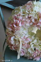 Helita Hortensja, bogaty wianek na drzwi, śr.36cm