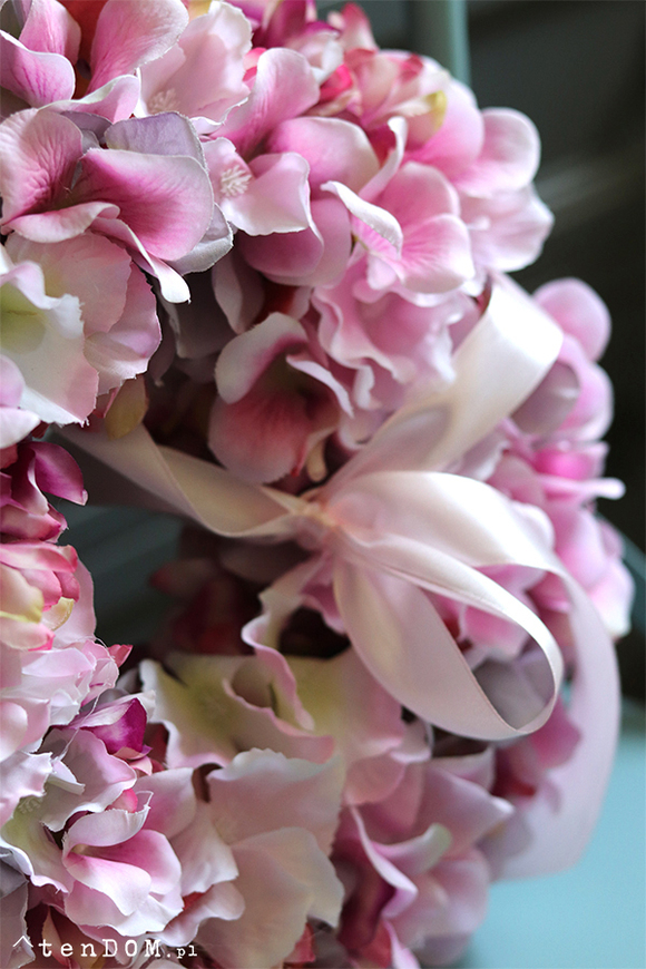 bogaty wianek z hortensji, Teritta, śr.27cm 