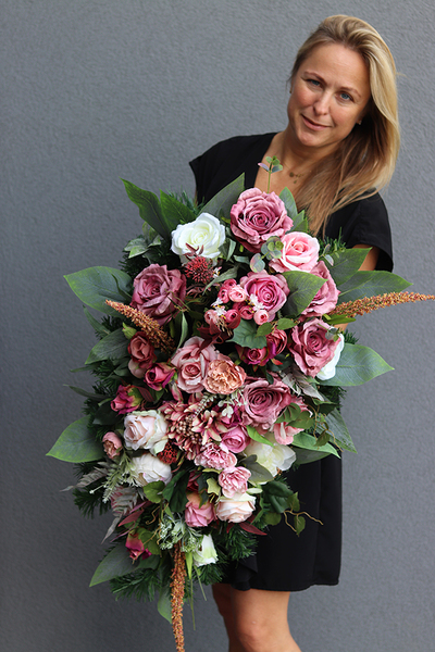 wiązanka nagrobna, Wanda, dł.80cm 