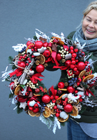 Lessi, bożonarodzeniowy wianek na drzwi, śr. 40cm