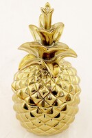 Ananas Gold, figurka ceramiczna / pojemnik, wys.19.5x9.5cm