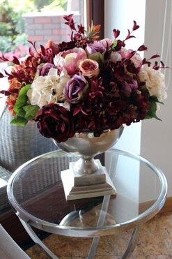 Belle Epoque kompozycja kwiatowa, wys.55 cm