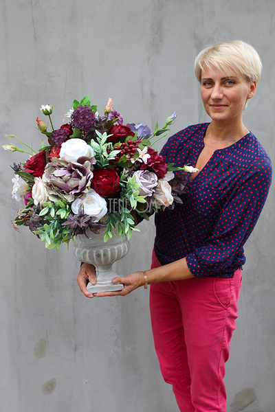 kompozycja kwiatowa / bukiet England nr1, wys.50cm,śr.36cm