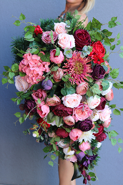 Georgia Premium, kwiatowa wiązanka nagrobna, dł.100cm