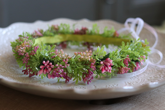 Geturro, komunijny kwiatowy wianek na głowę, rozmiar uniwersalny