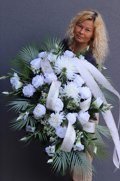 kompozycja / wiązanka nagrobna, Klarina 2, dł.90cm 