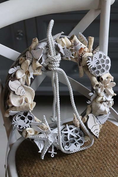 marynistyczny wianek na drzwi, Półwysep, śr.35cm 