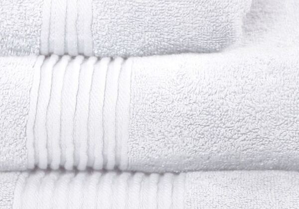 bawełniany ręcznik Basic, kolor biały, wym.50x100cm