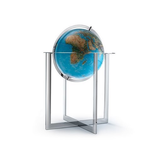 Steel Blue ekskluzywny globus podświetlany, kula 50cm Nova Rico