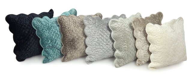 Adria, dekoracyjna poszewka velvetowa, beżowa, wym.45x45cm