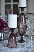 OD RĘKI Lyonnais / Charlotte 6 różowych kielichów La Rochere, wys.16cm 