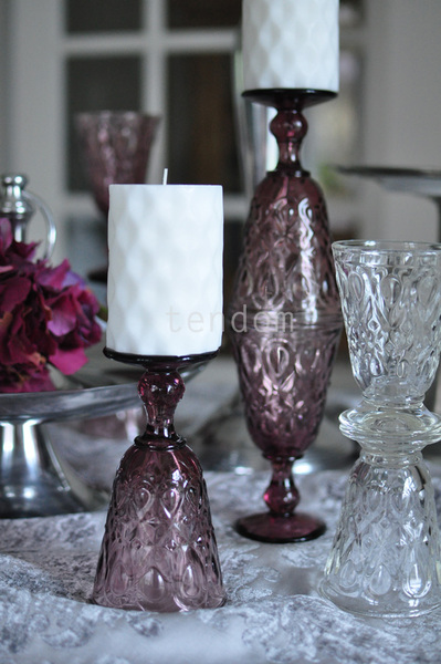 OD RĘKI Lyonnais / Charlotte 6 różowych kielichów La Rochere, wys.16cm 