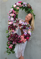 Bella Jesienna 2, kwiatowy wianek na drzwi, śr.56cm  