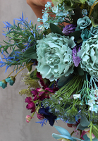 Blue Dream, stylowy bukiet w niebieskiej kolorystyce, dł.50cm