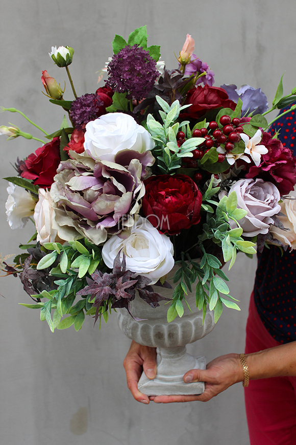 kompozycja kwiatowa / bukiet England nr1, wys.50cm,śr.36cm