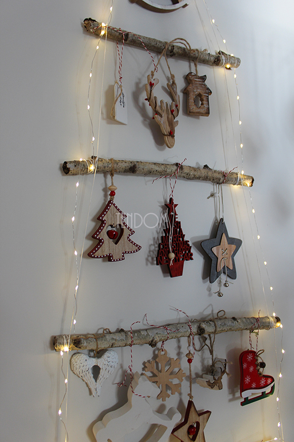 dekoracja ścienna / zawieszka Choinka, Urokliwe Święta, wym.110x54cm 