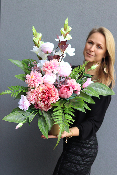 efektowny bukiet/kompozycja nagrobna, Perra, dł.64cm