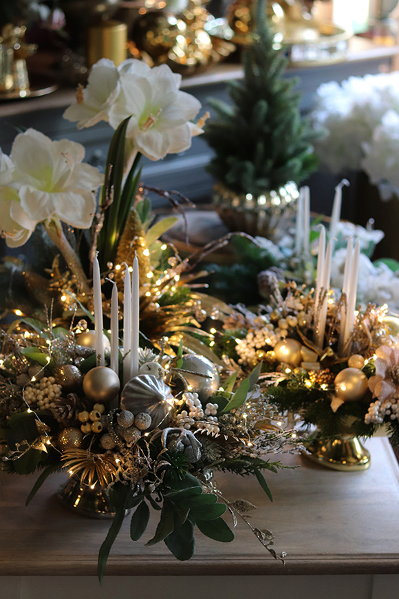 stroik świąteczny, Złota Rezydencja Premium, wys.17cm