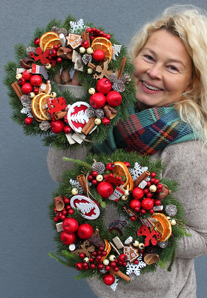 świąteczny wianek / stroik Urokliwe Domostwo, śr.27cm