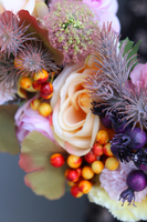 Colenissa, barwny wianek z dmuchawcami i jagodami, śr.54cm 