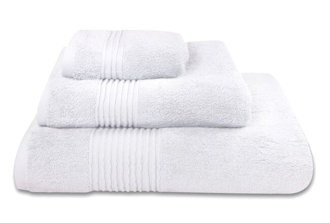 bawełniany ręcznik Basic, kolor biały, wym.70x140cm