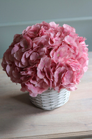 kosz różowych hortensji, Ferana, wys.35cm