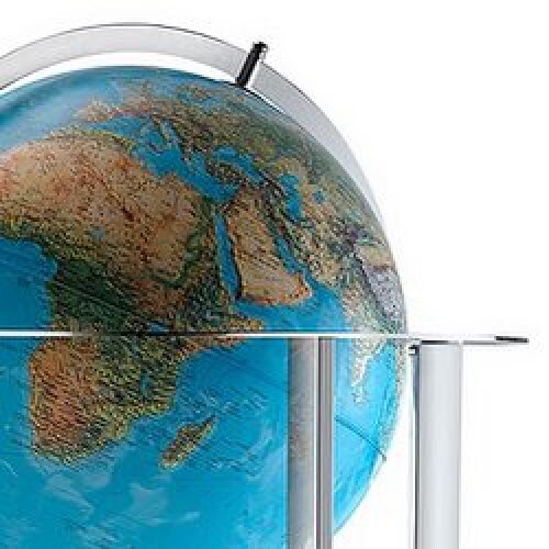 Steel Blue ekskluzywny globus podświetlany, kula 50cm Nova Rico