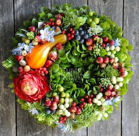 jesienny wianek Jesienne Klimaty, śr.36cm