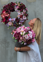 Bella Jesienna 2, kwiatowy wianek na drzwi, śr.56cm  