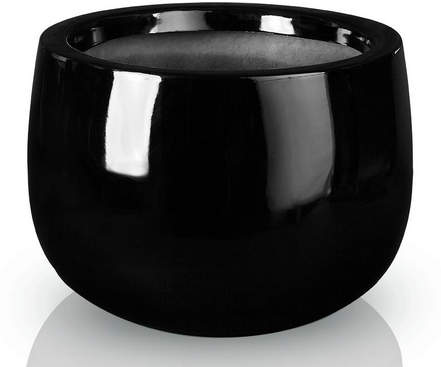 Fiberglass donica Bowl Black wym. 66x44cm
