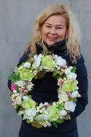 dekoracyjny wianek Wiosna, śr.40cm