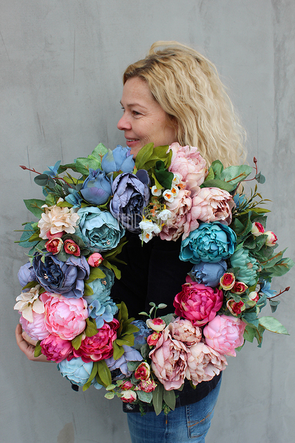 Caryca Katarzyna bardzo duży wianek na drzwi, śr.50cm  