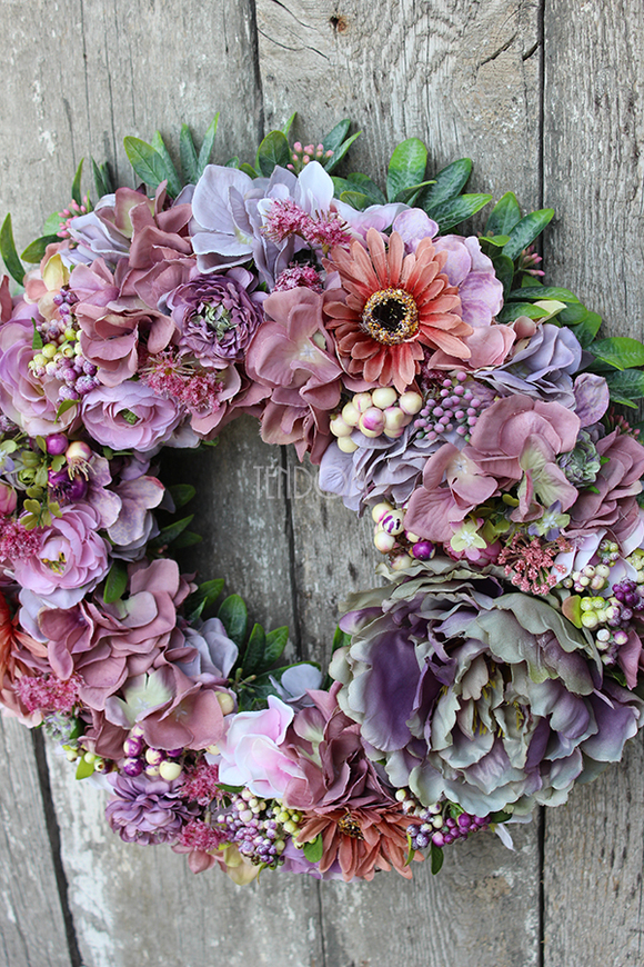 Bogactwo Natury, duży wianek na drzwi, śr.40cm