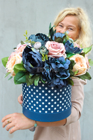 Flamenco kompozycja kwiatowa / bukiet / Flowerbox, wys.36cm