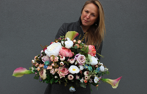 dekoracja nagrobna wiązanka Lenassa, wym.78x35x35cm