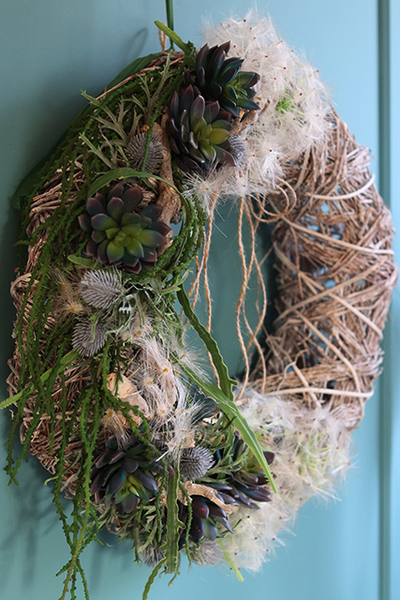 Eva, nowoczesny wianek na drzwi, śr.50cm