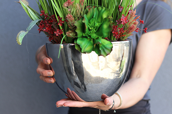 Lotena, sztuczna trawa z sukulentami, wys.70cm