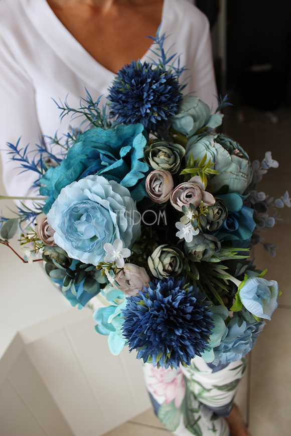 bukiet w błękitach Lanata dł.42cm