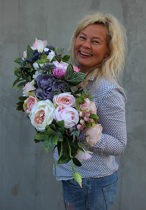 elegancka kompozycja kwiatowa / bukiet Pink Palladium 4, dł.58cm