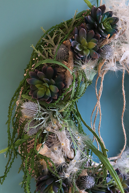 Eva, nowoczesny wianek na drzwi, śr.50cm