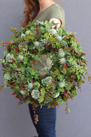 duży zielony wianek, Elswood Green 2, śr.45cm