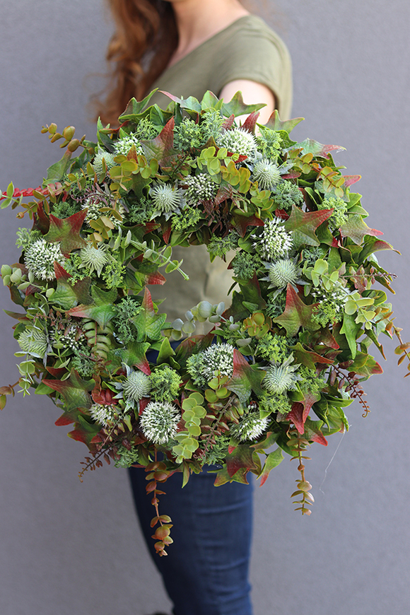 duży zielony wianek, Elswood Green 2, śr.45cm