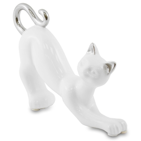 ceramiczna figurka Kot C, wym.12.5x16.5x4cm