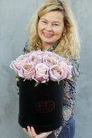 kompozycja kwiatowa / bukiet Flowerbox Sand czarny XL 2, wys.36cm