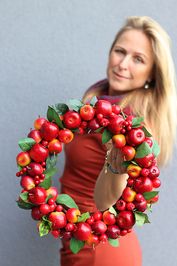 jesienny wianek Jabłkowy, śr.35cm