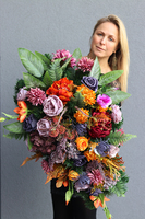 barwna wiązanka nagrobna, Jesienna Melodia, dł.82cm 